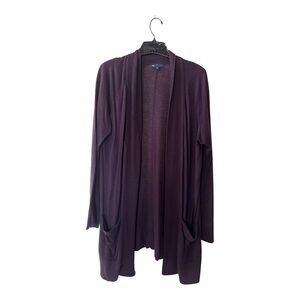 GAP Women's Rich Purple Open Cardigan